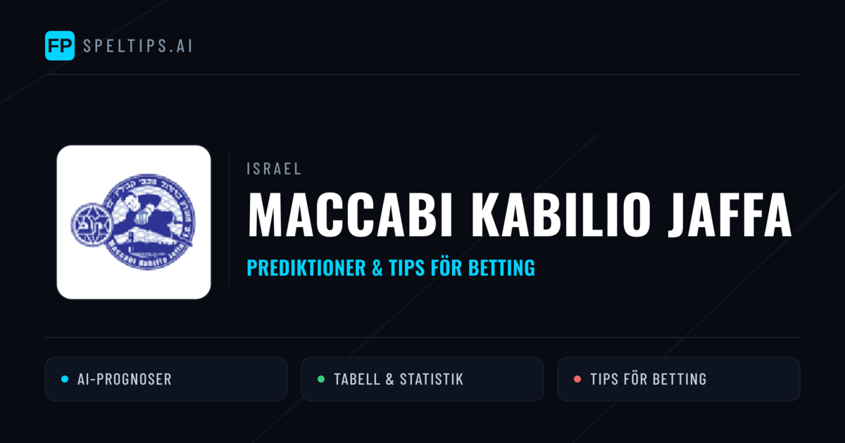 Maccabi Kabilio Jaffa Prognoser & Statistik