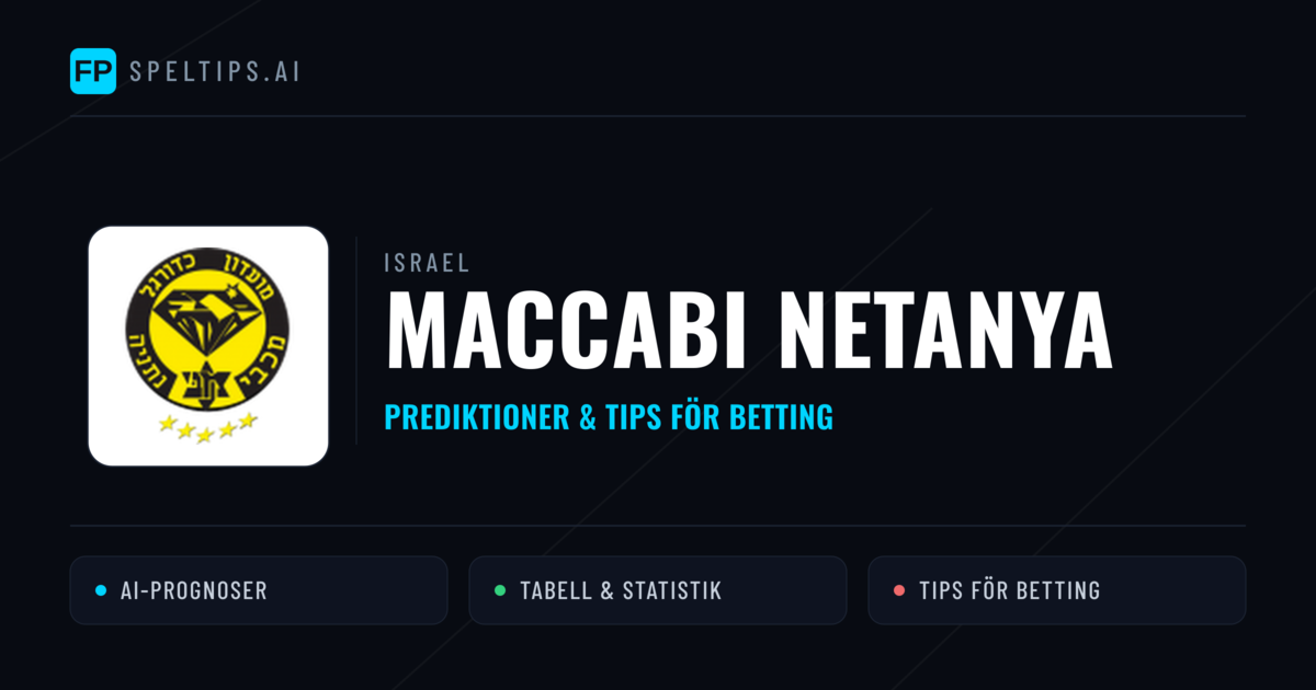 Maccabi Netanya Prognoser & Statistik