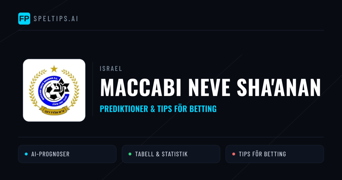 Maccabi Neve Sha'anan Prognoser & Statistik