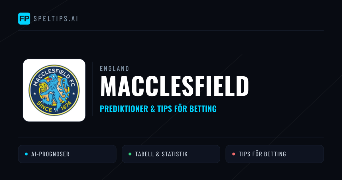 Macclesfield Prognoser & Statistik