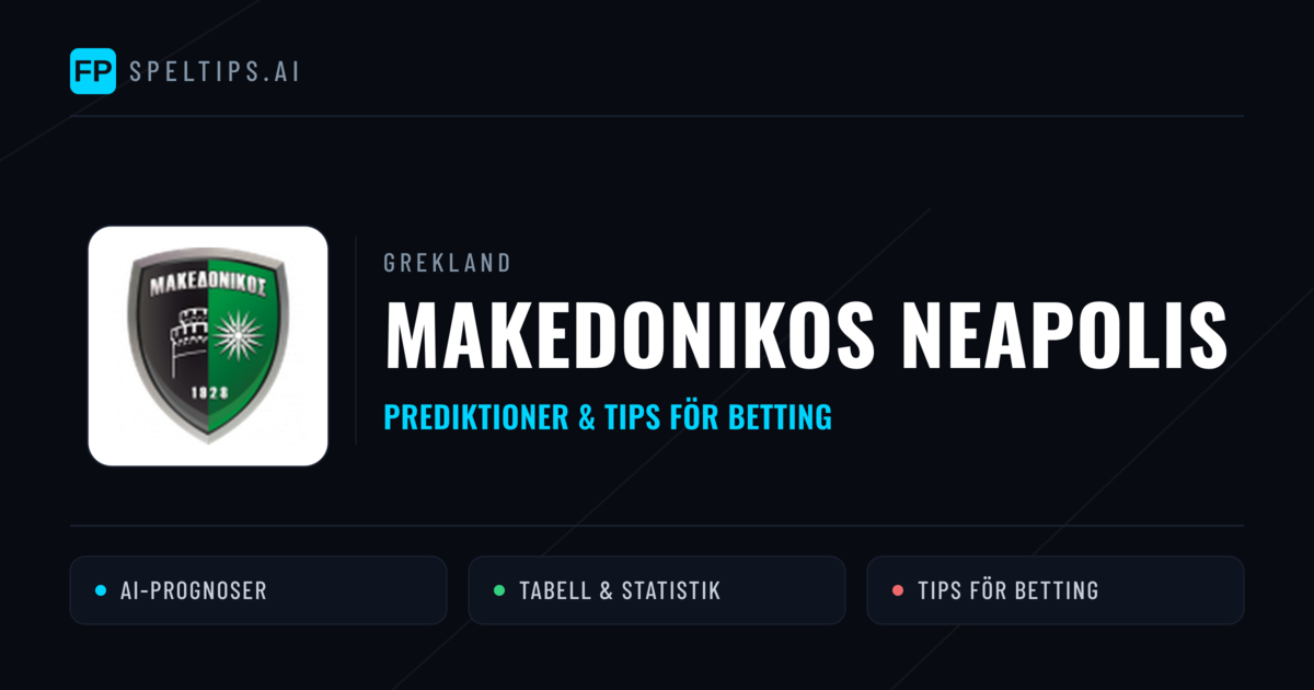 Makedonikos Neapolis Prognoser & Statistik