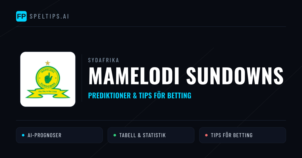 Mamelodi Sundowns Prognoser & Statistik