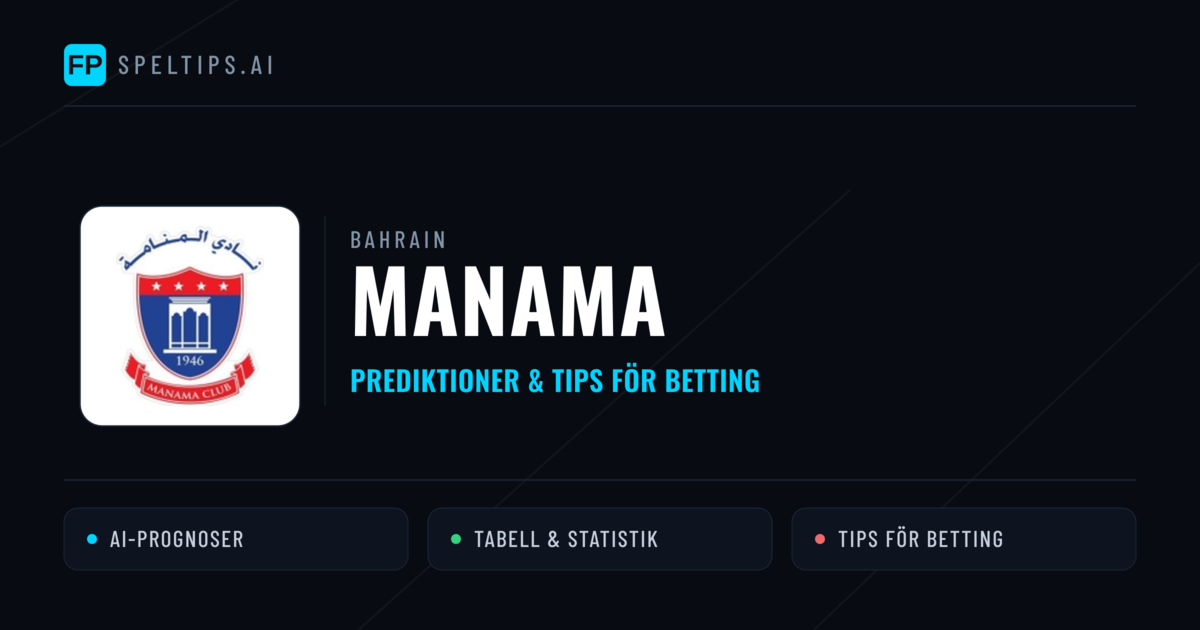 Manama Prognoser & Statistik