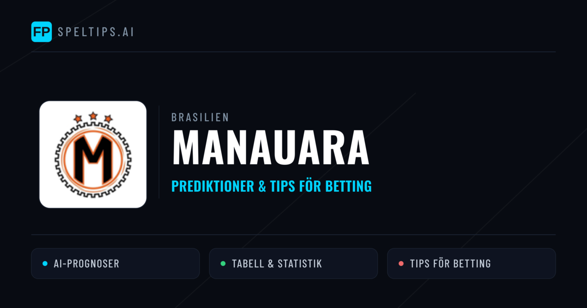 Manauara Prognoser & Statistik