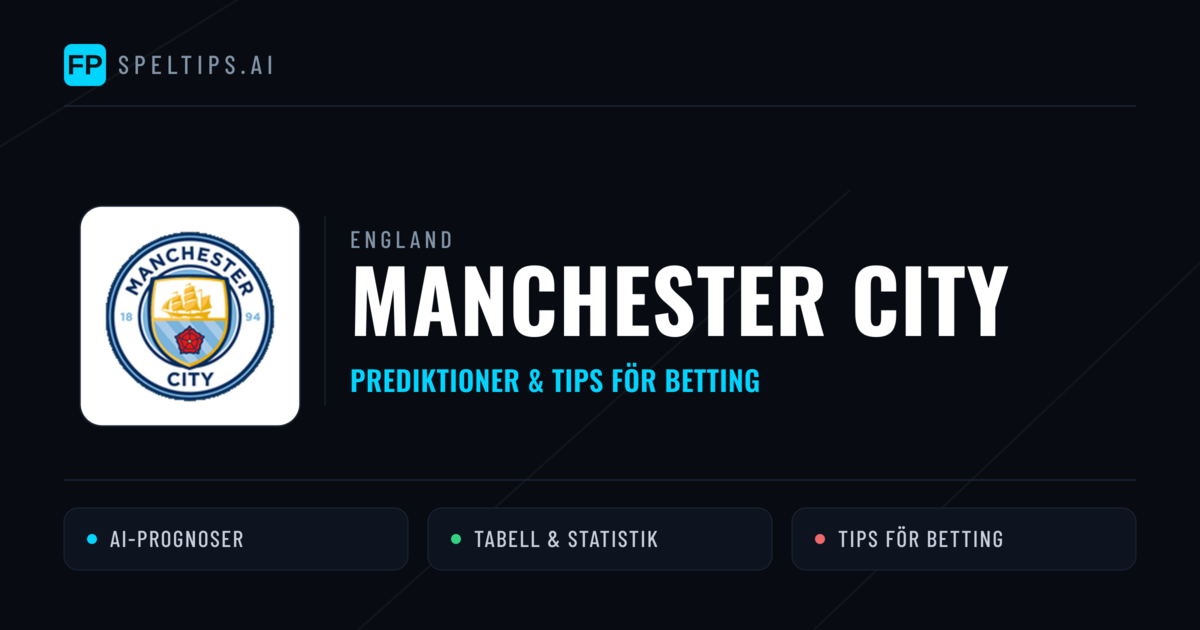 Manchester City Prognoser & Statistik