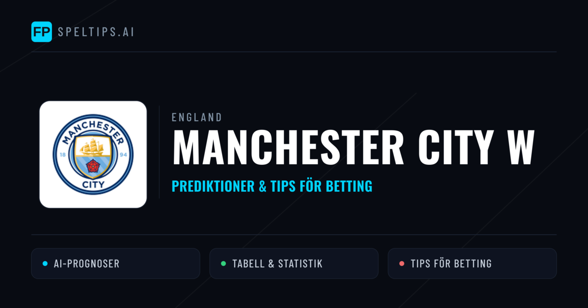 Manchester City W Prognoser & Statistik