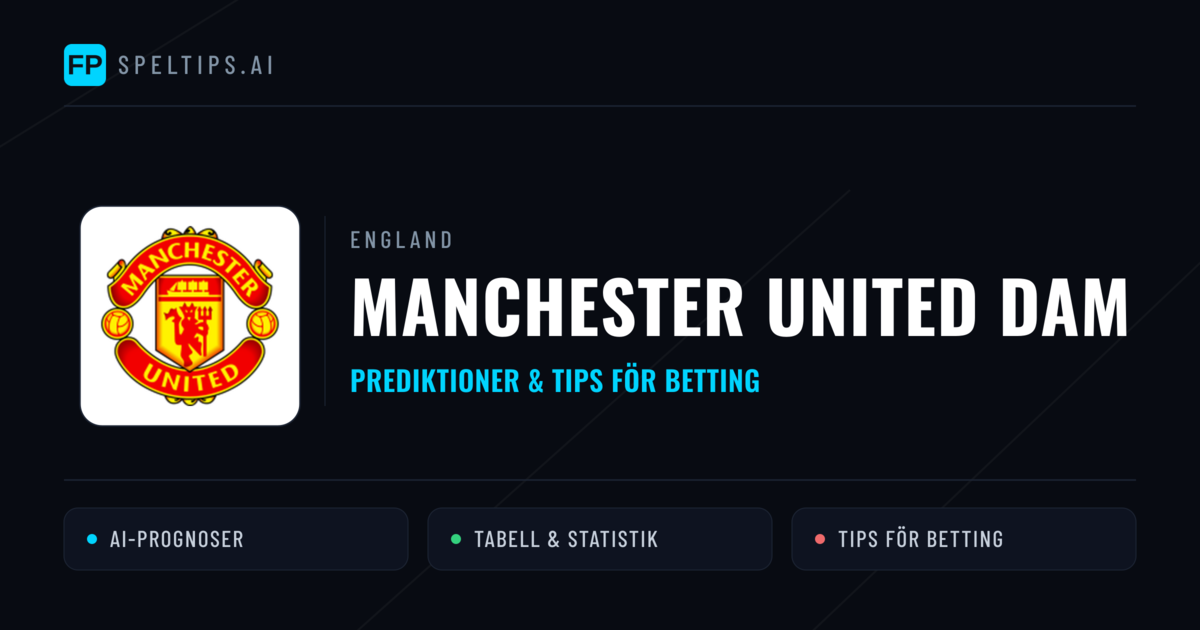 Manchester United Dam Prognoser & Statistik