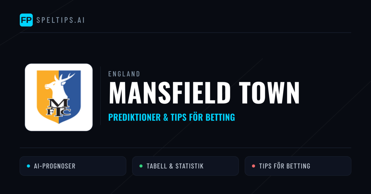 Mansfield Town Prognoser & Statistik