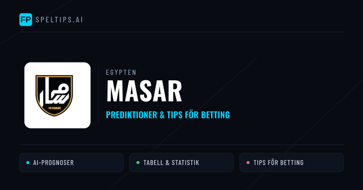 Masar Prognoser & Statistik