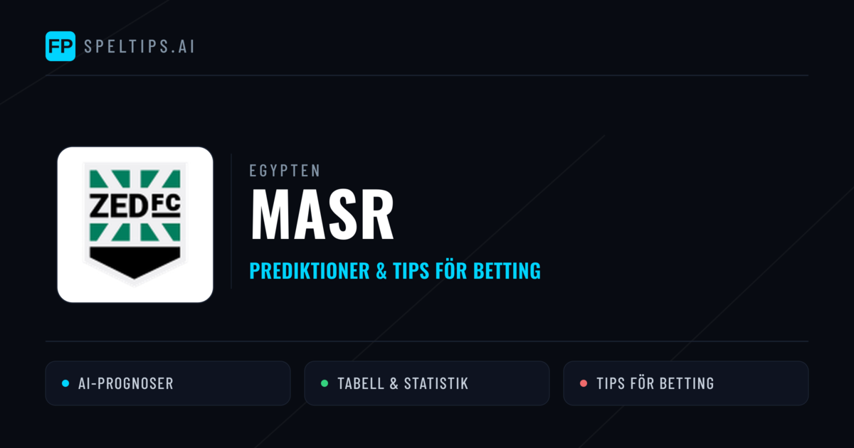 Masr Prognoser & Statistik