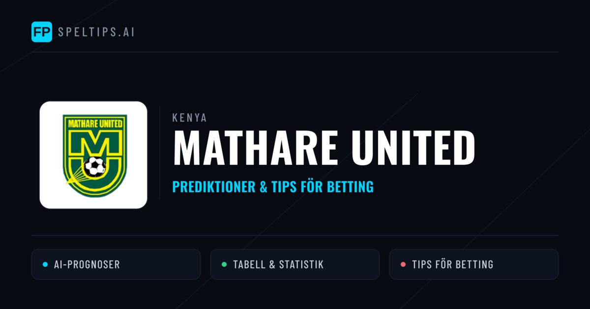 Mathare United Prognoser & Statistik