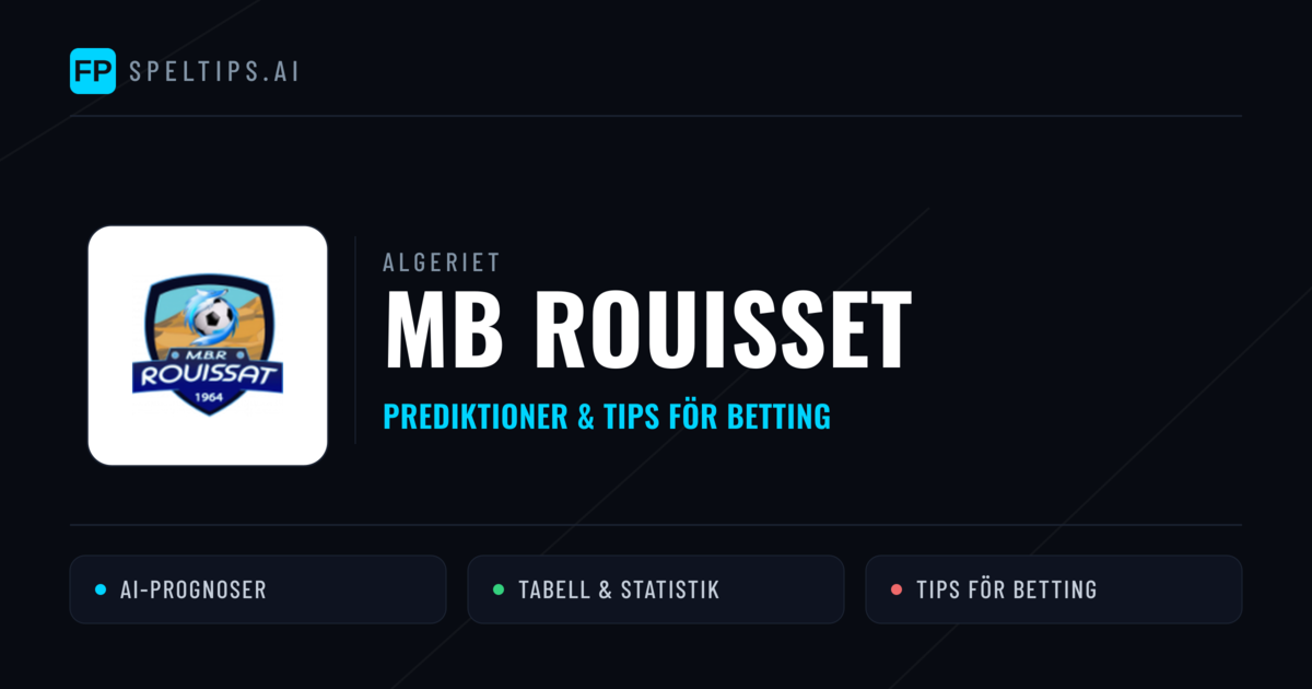 MB Rouisset Prognoser & Statistik