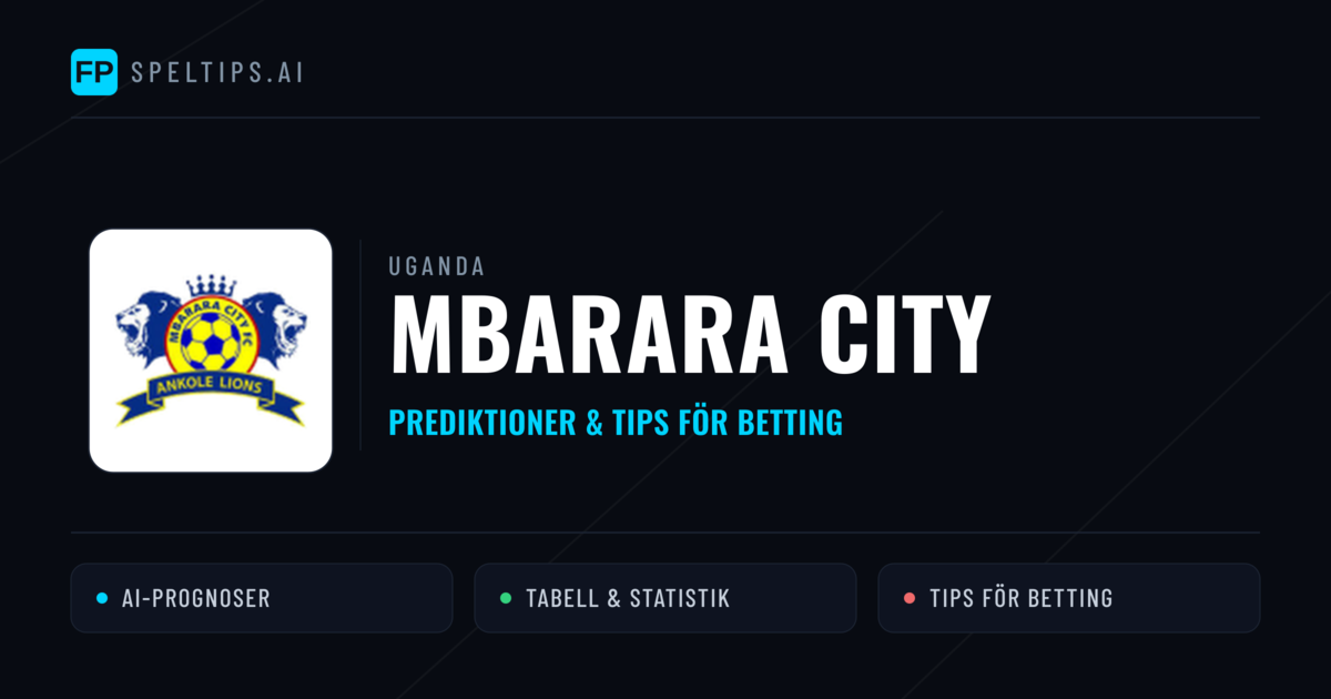Mbarara City Prognoser & Statistik