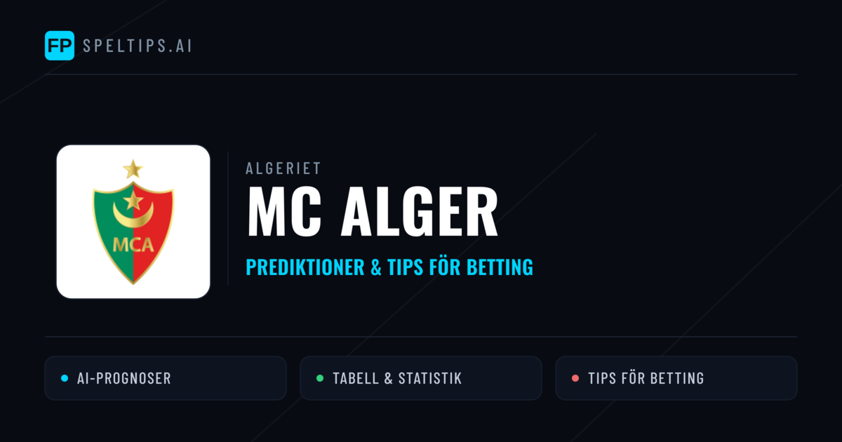 MC Alger Prognoser & Statistik