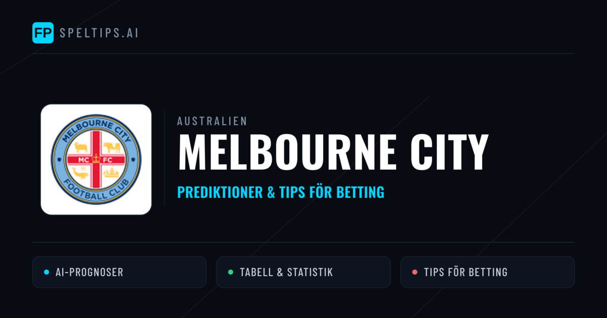 Melbourne City Prognoser & Statistik