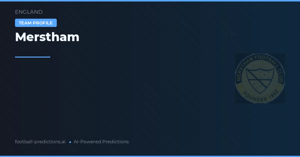 Merstham Prognoser & Statistik