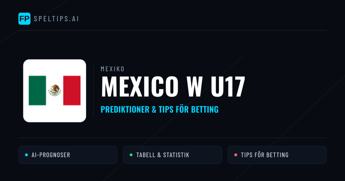 Mexico W U17 Prognoser & Statistik