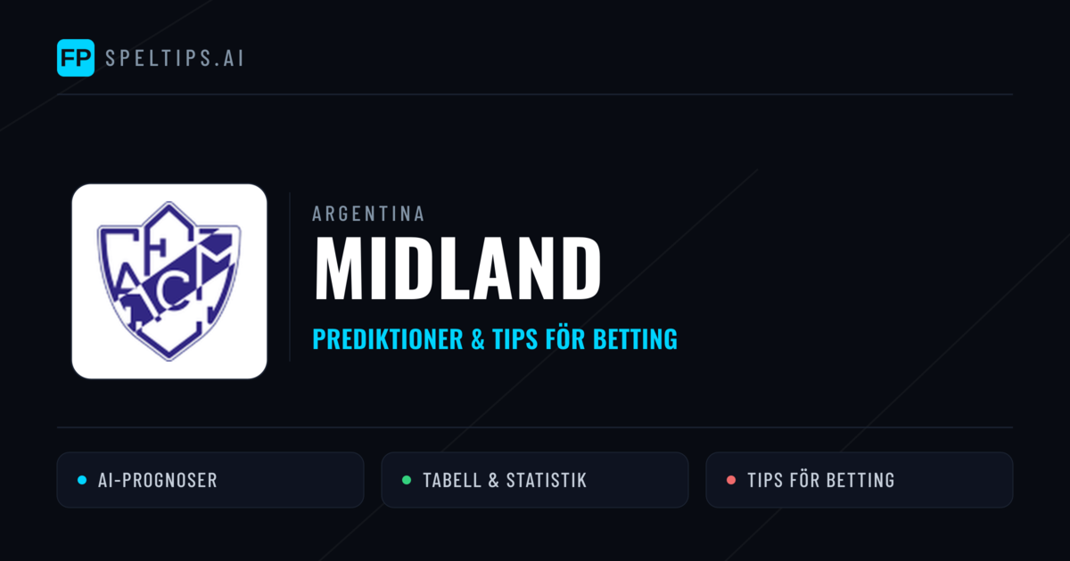 Midland Prognoser & Statistik