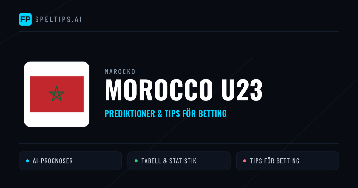 Morocco U23 Prognoser & Statistik