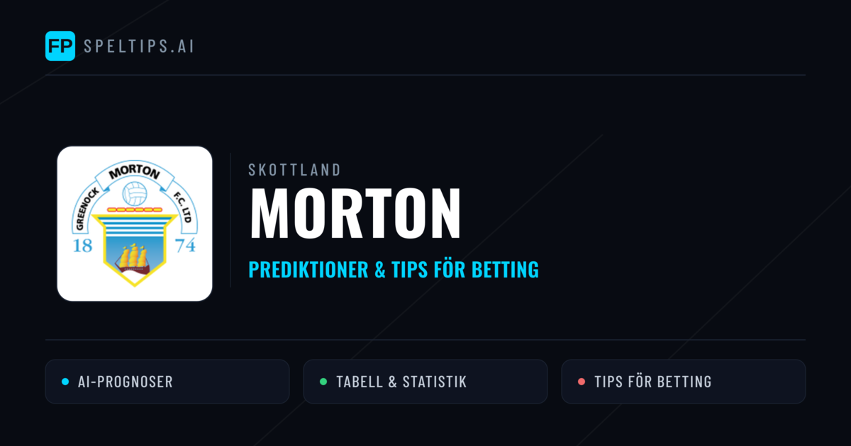 Morton Prognoser & Statistik