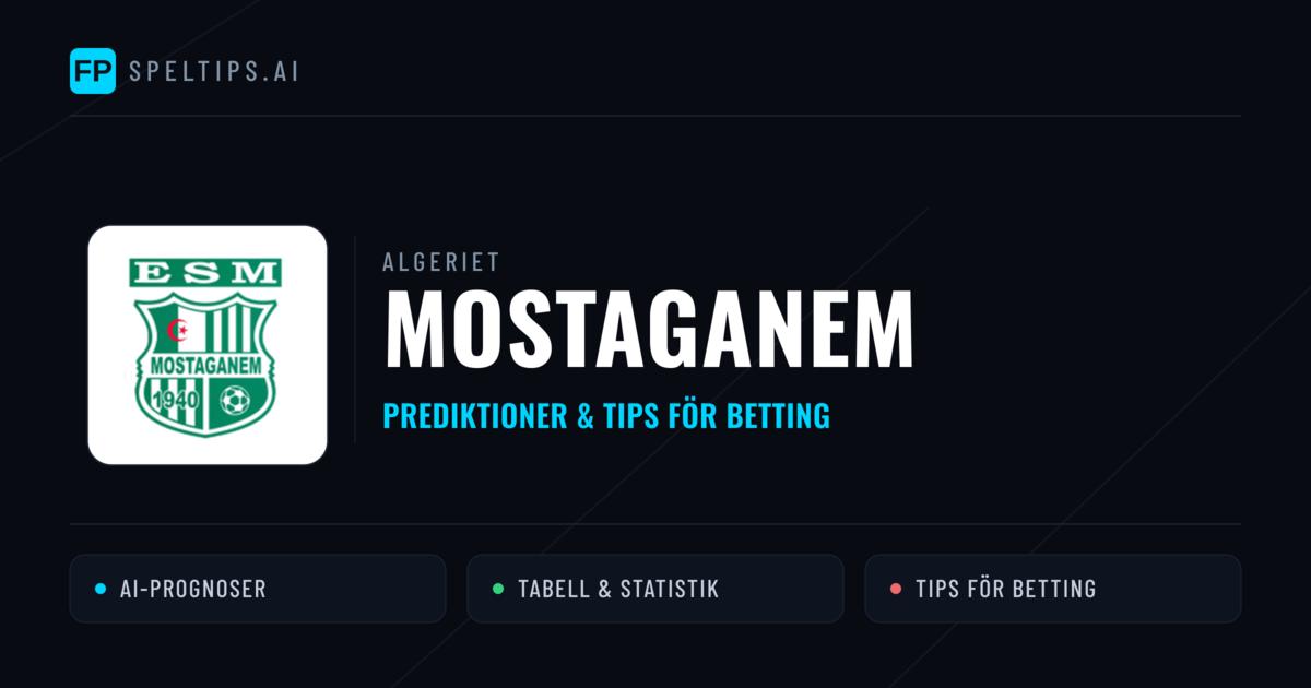 Mostaganem Prognoser & Statistik