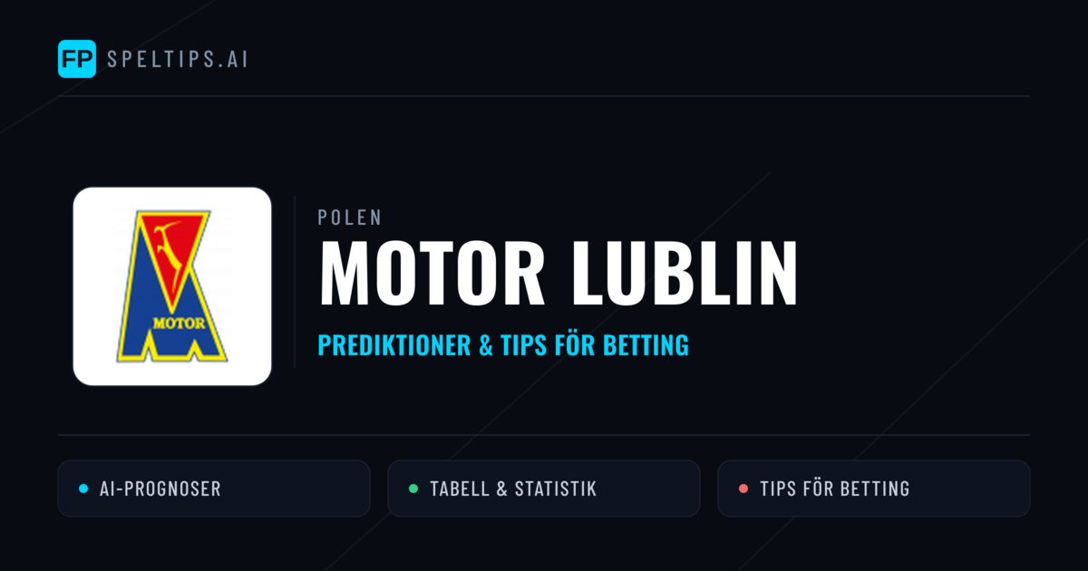 Motor Lublin Prognoser & Statistik