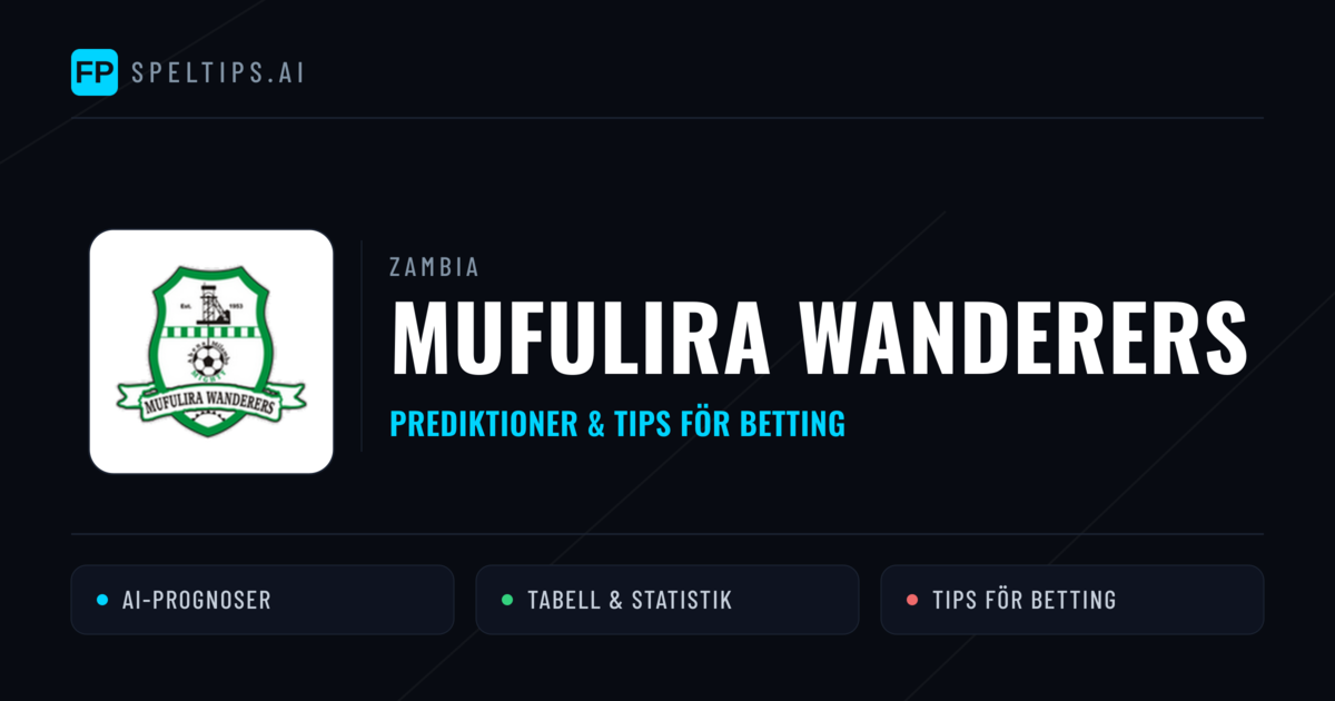 Mufulira Wanderers Prognoser & Statistik