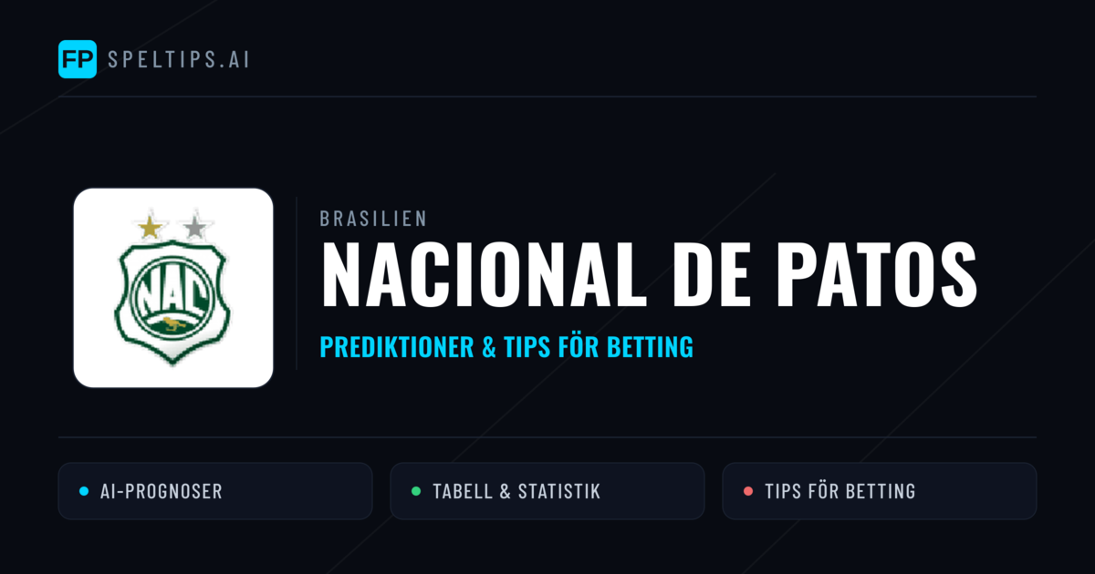 Nacional de Patos Prognoser & Statistik