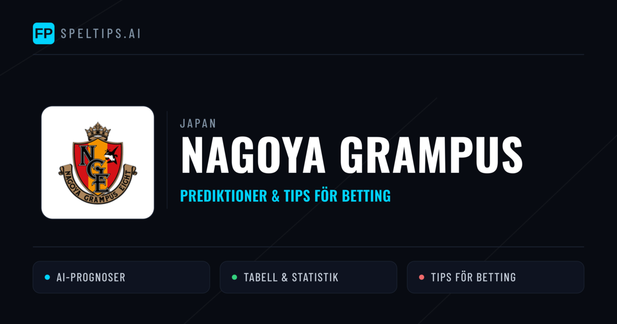 Nagoya Grampus Prognoser & Statistik