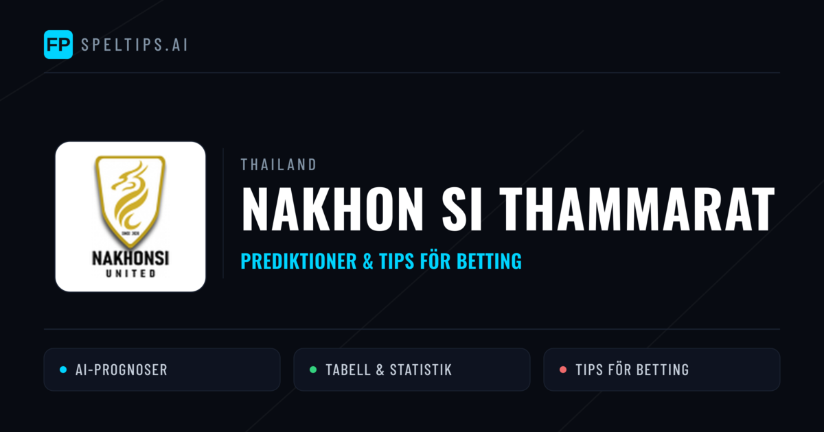 Nakhon Si Thammarat Prognoser & Statistik