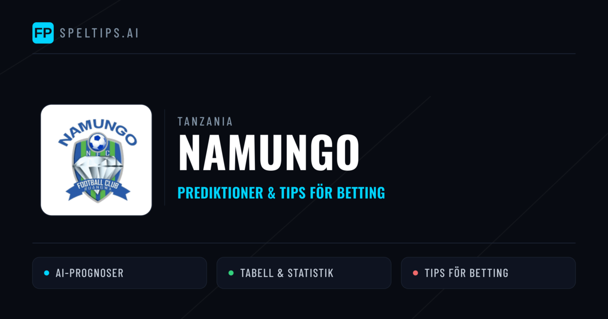 Namungo Prognoser & Statistik