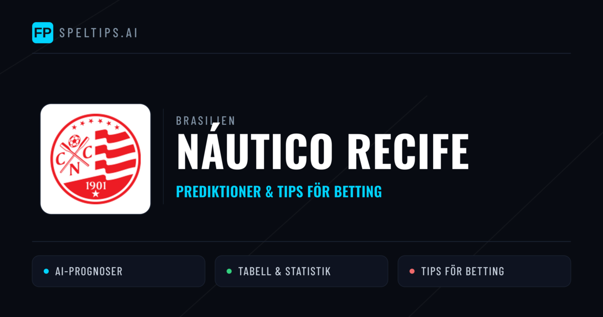 Náutico Recife Prognoser & Statistik
