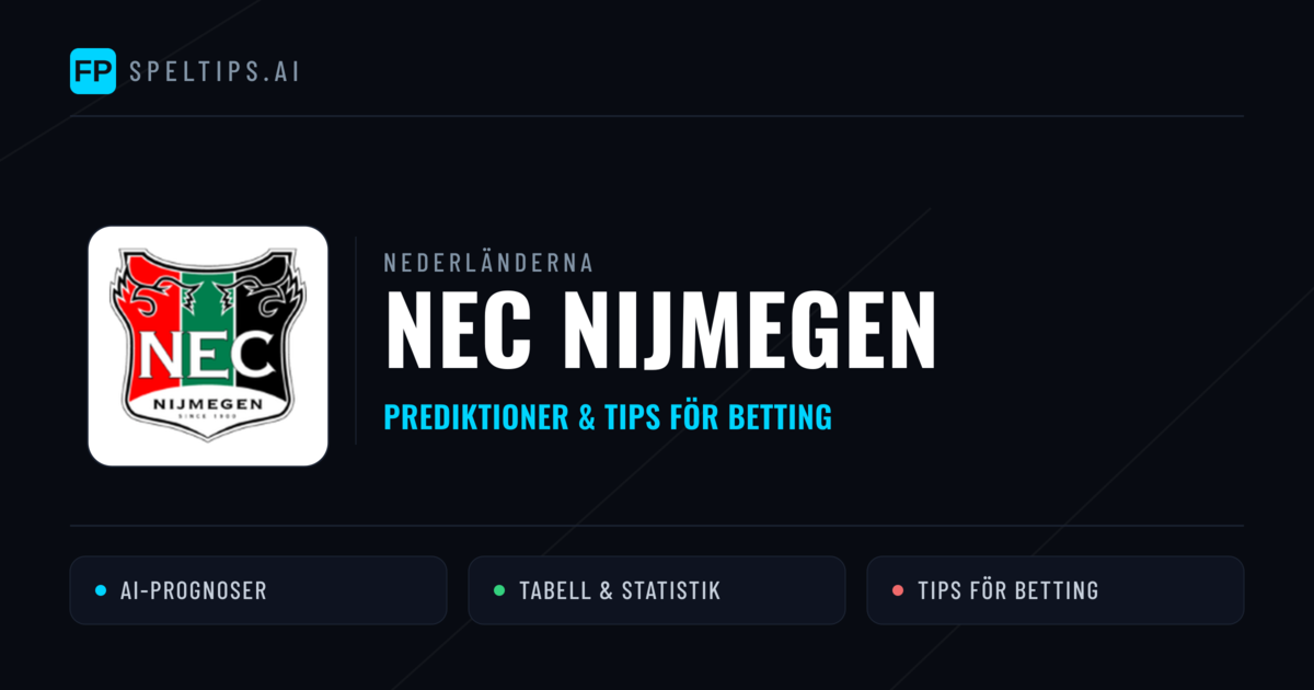 NEC Nijmegen Prognoser & Statistik