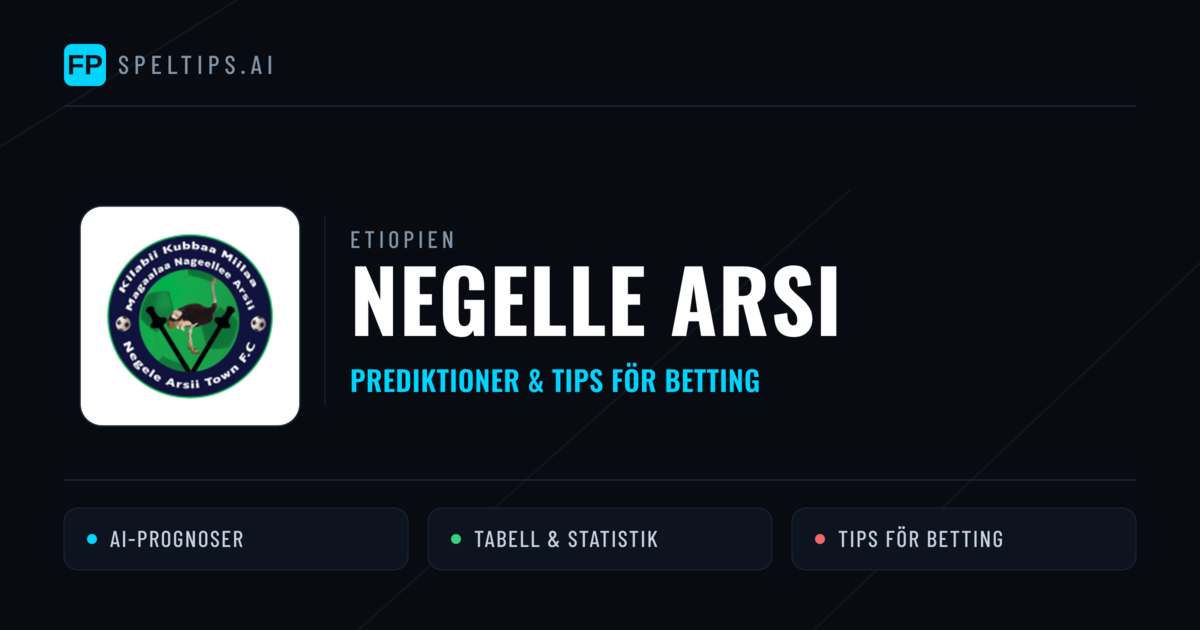 Negelle Arsi Prognoser & Statistik