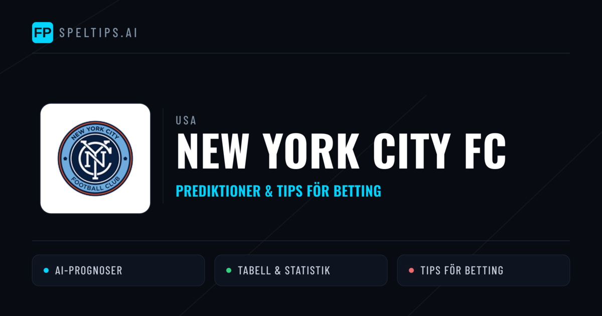 New York City FC Prognoser & Statistik