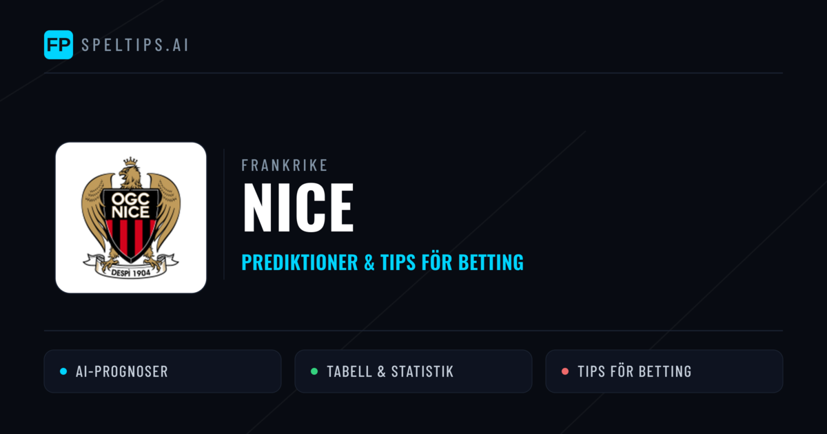 Nice Prognoser & Statistik