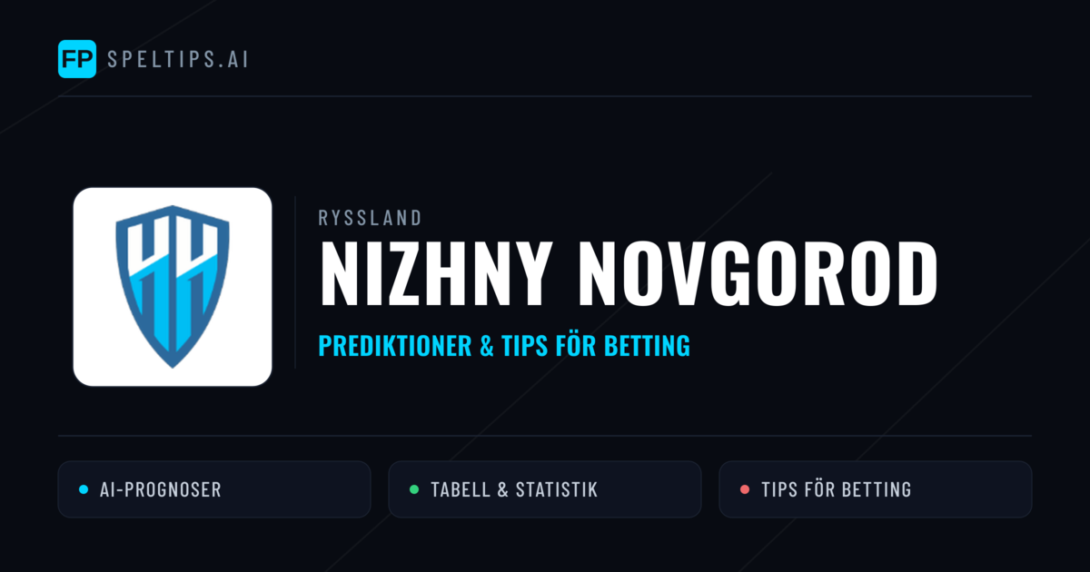 Nizhny Novgorod Prognoser & Statistik