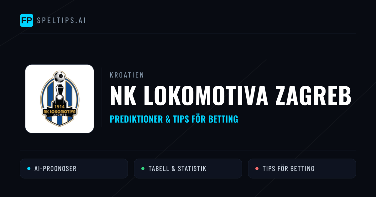 NK Lokomotiva Zagreb Prognoser & Statistik