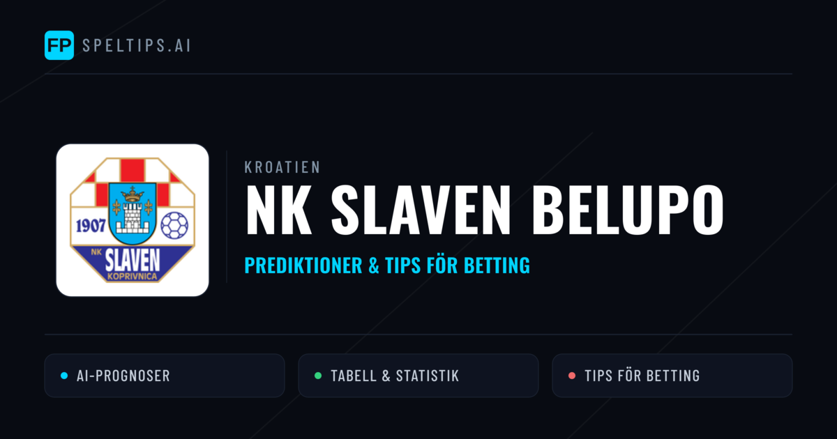 NK Slaven Belupo Prognoser & Statistik