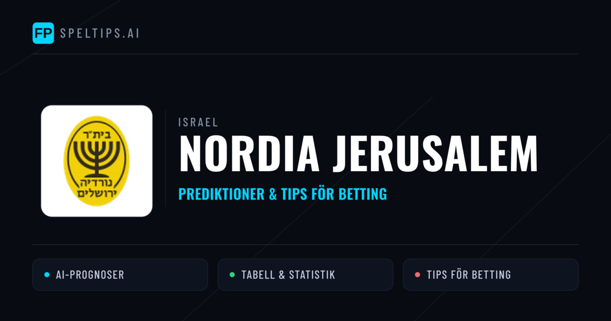 Nordia Jerusalem Prognoser & Statistik