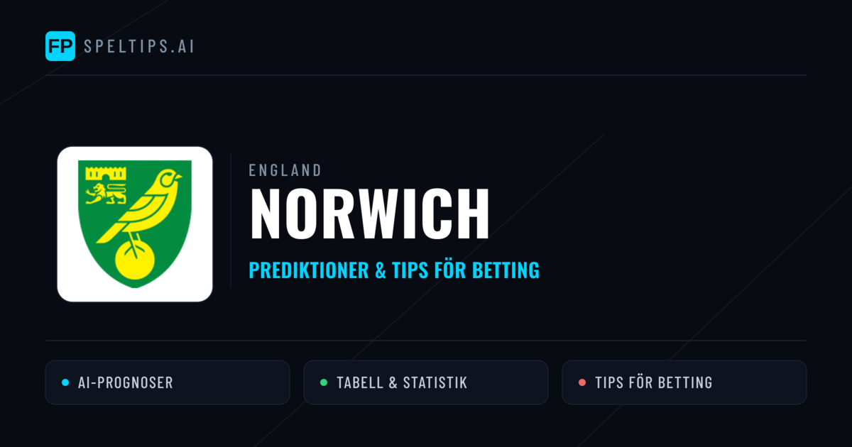 Norwich Prognoser & Statistik