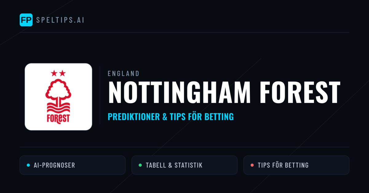 Nottingham Forest Prognoser & Statistik