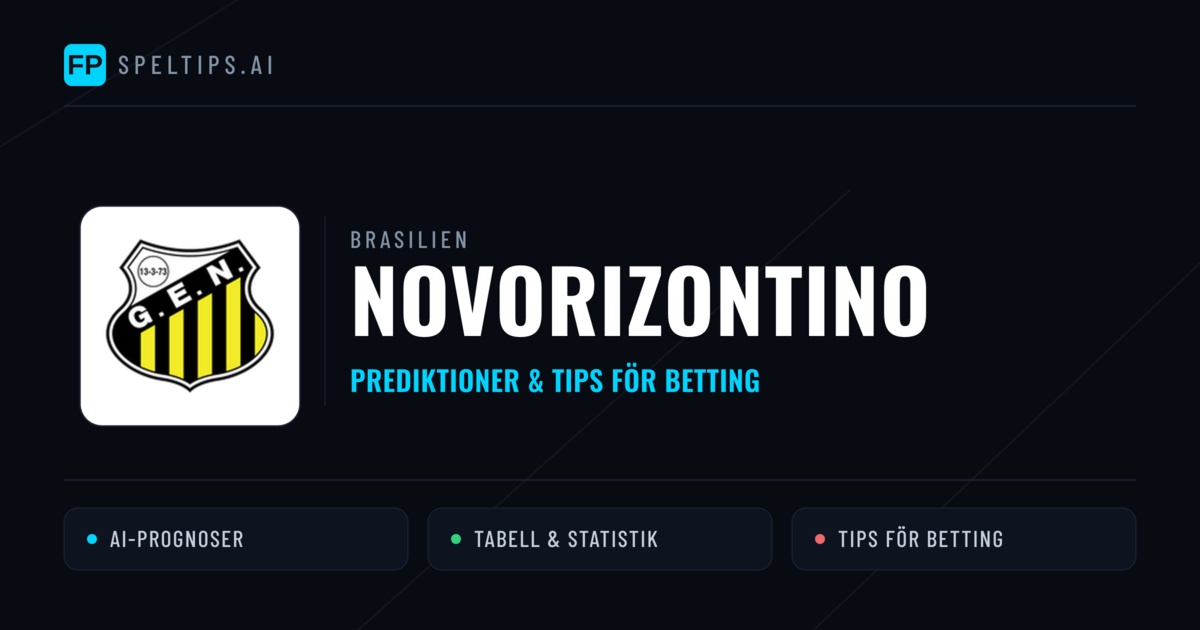 Novorizontino Prognoser & Statistik