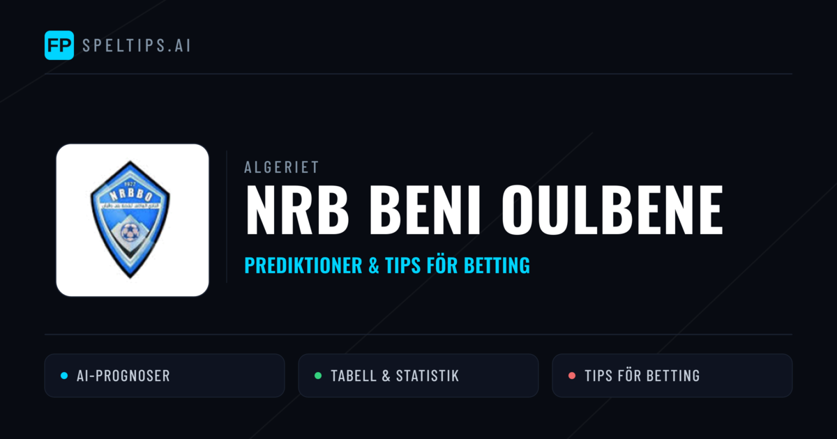 Nrb Beni Oulbene Prognoser & Statistik