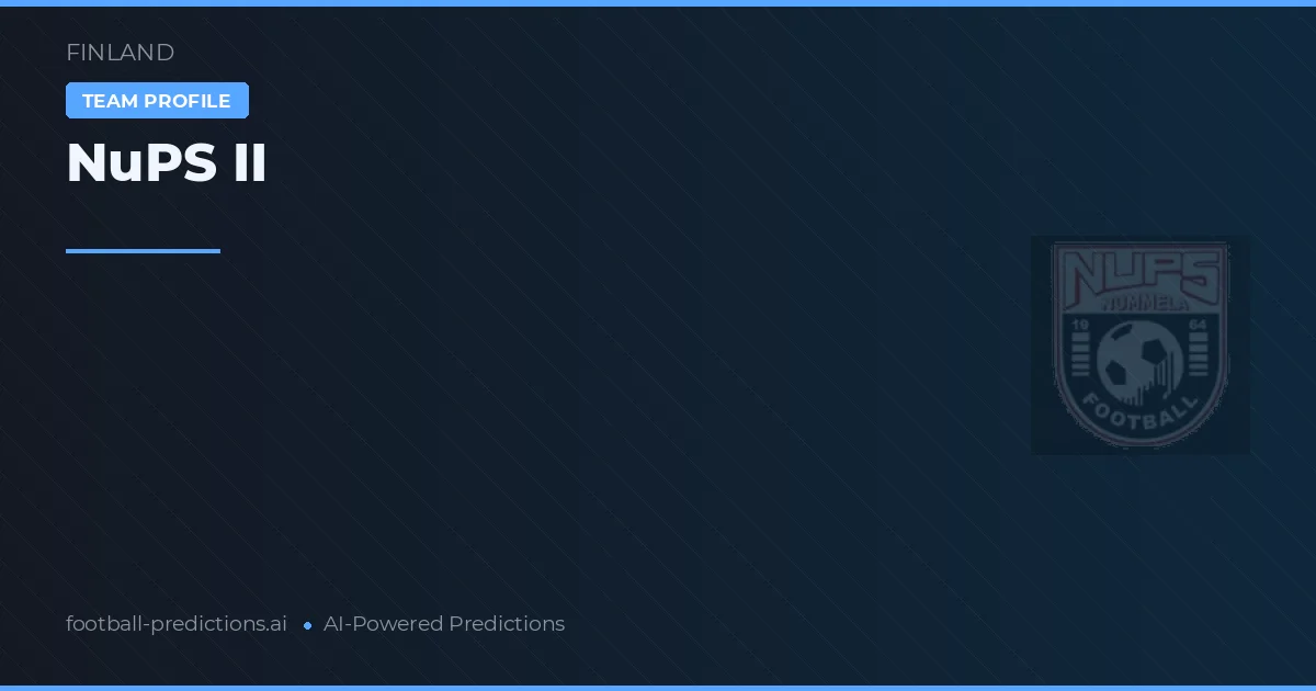 NuPS II Prognoser & Statistik