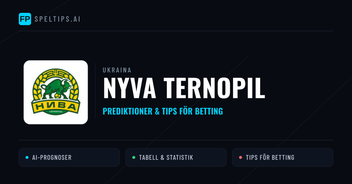 Nyva Ternopil Prognoser & Statistik
