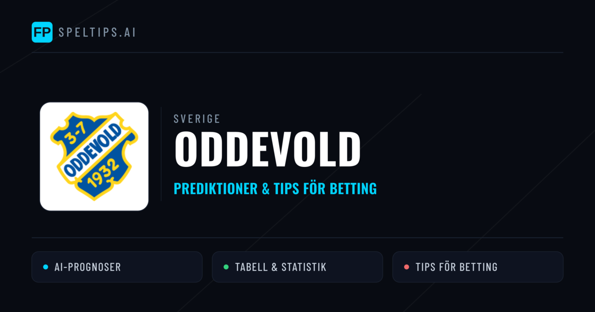 Oddevold Prognoser & Statistik