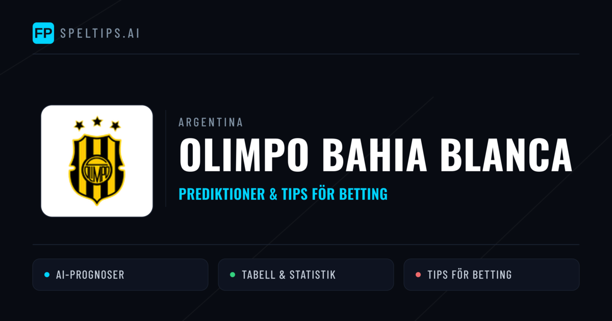 Olimpo Bahia Blanca Prognoser & Statistik