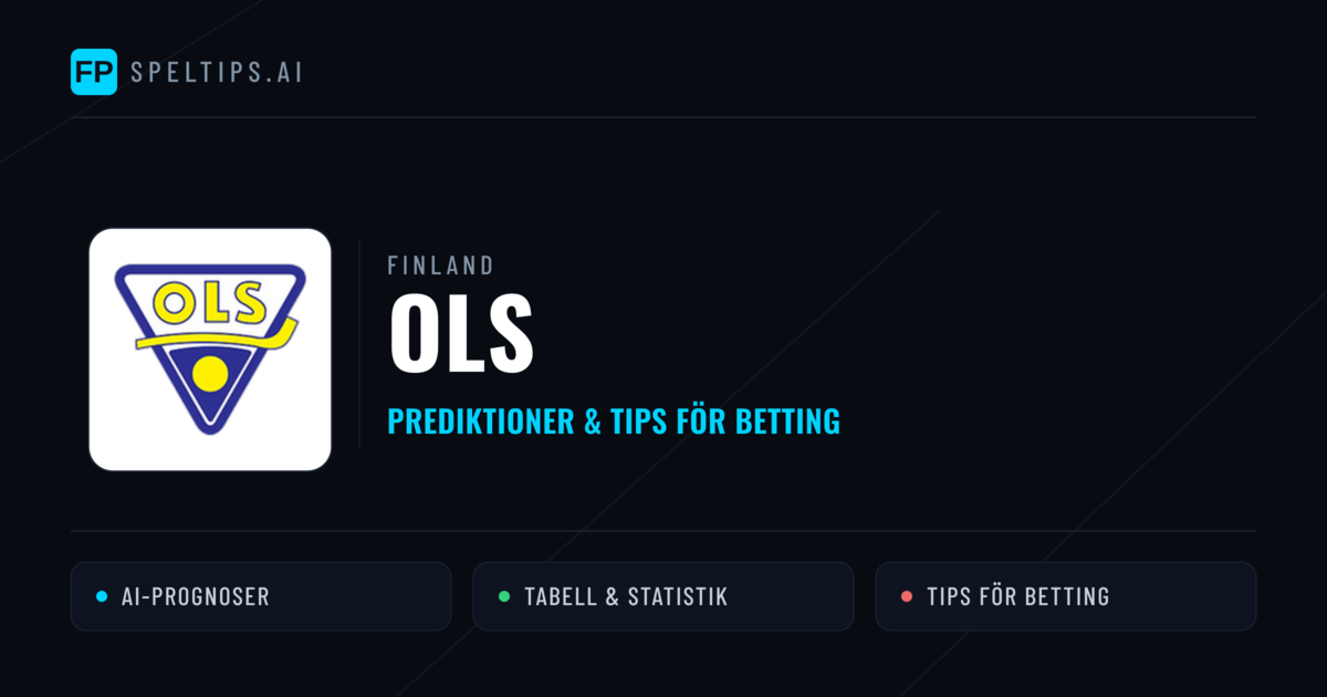 OLS Prognoser & Statistik