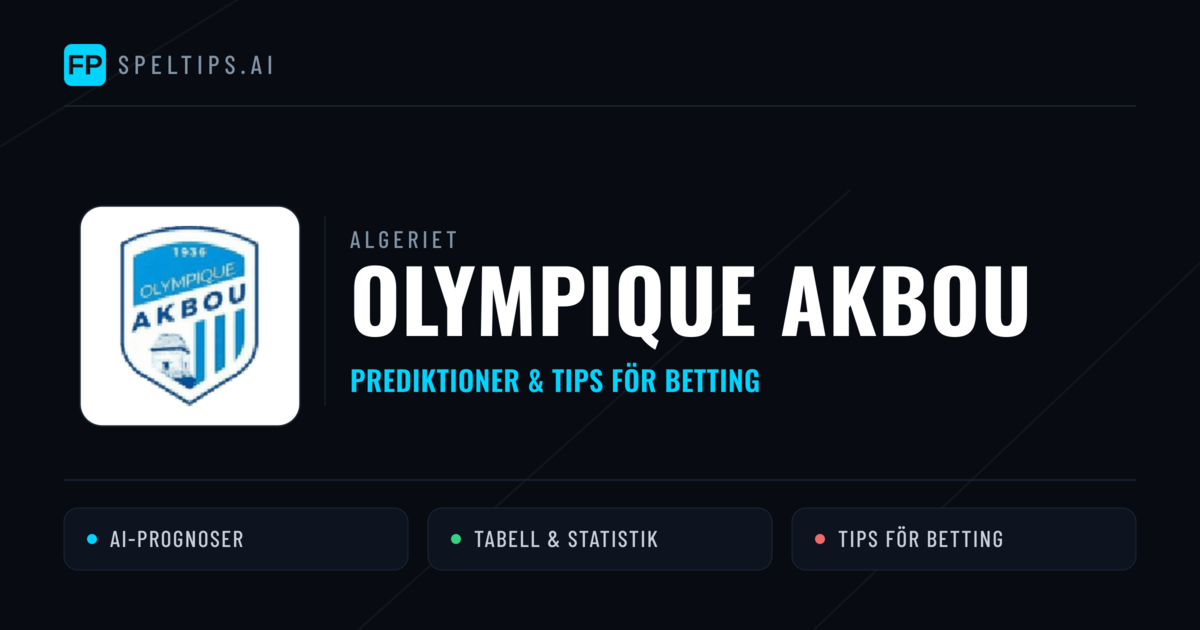 Olympique Akbou Prognoser & Statistik